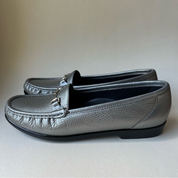 SAS Metro Loafer Shoes Tripad Silver Leather Slip On Casual Size 10 N Narrow - Picture 9 of 10
